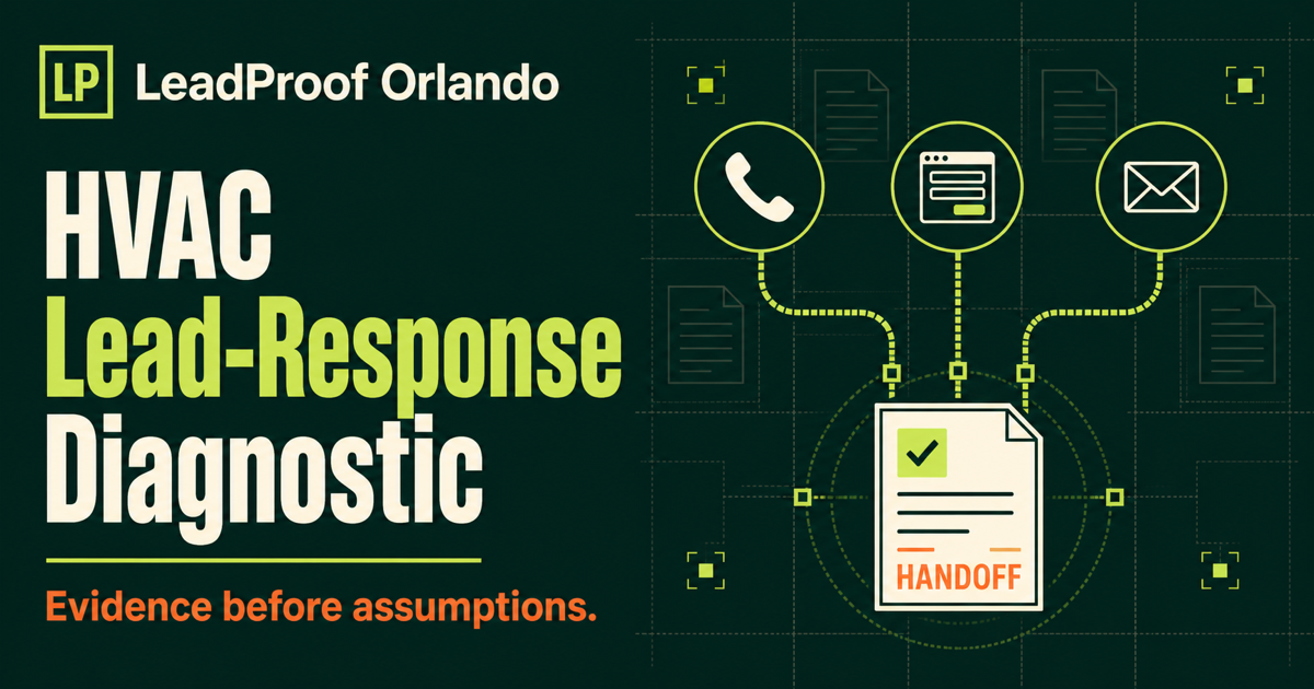 Phone, web form, and email paths converging into a documented LeadProof checkpoint